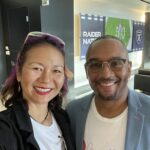 Christina Aldan and Reggie Burton of Avery Burton Foundation at the Raiders Minority Mental Health Awareness Panel